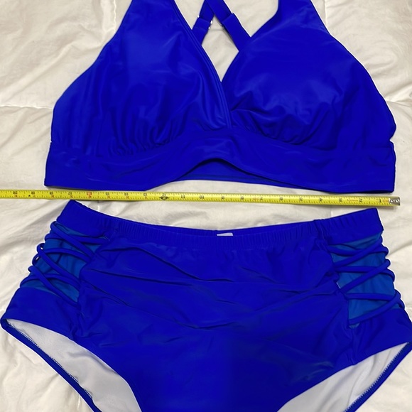 Bright Blue Plus size high waist bikini 👙 18w 20 sexy yet supporting! - Picture 8 of 8